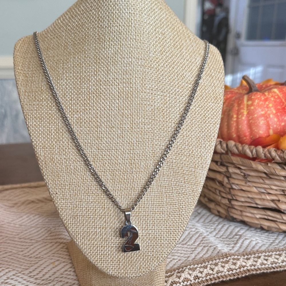 Men’s #2 Football Number Chain Necklace
